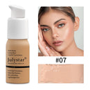 Base Líquida Julystar Efeito Matte | Alta Cobertura e Longa Duração