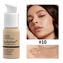 Base Líquida Julystar Efeito Matte | Alta Cobertura e Longa Duração